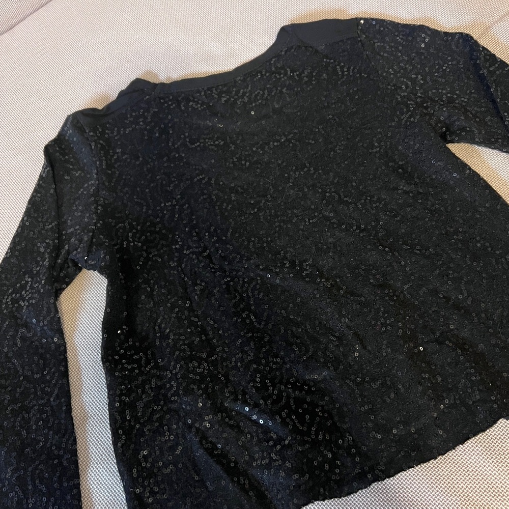 Zara black sequin long-sleeve top